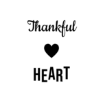 Thankful HEART — hand-lettered SVG cut file