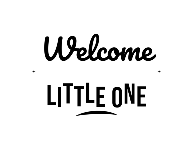 Welcome LITTLE ONE — hand-lettered SVG cut file