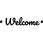 Welcome TO OUR HOME — hand-lettered SVG cut file