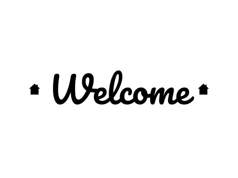 Welcome TO OUR HOME — hand-lettered SVG cut file