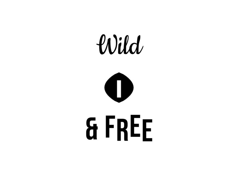Wild & FREE — hand-lettered SVG cut file
