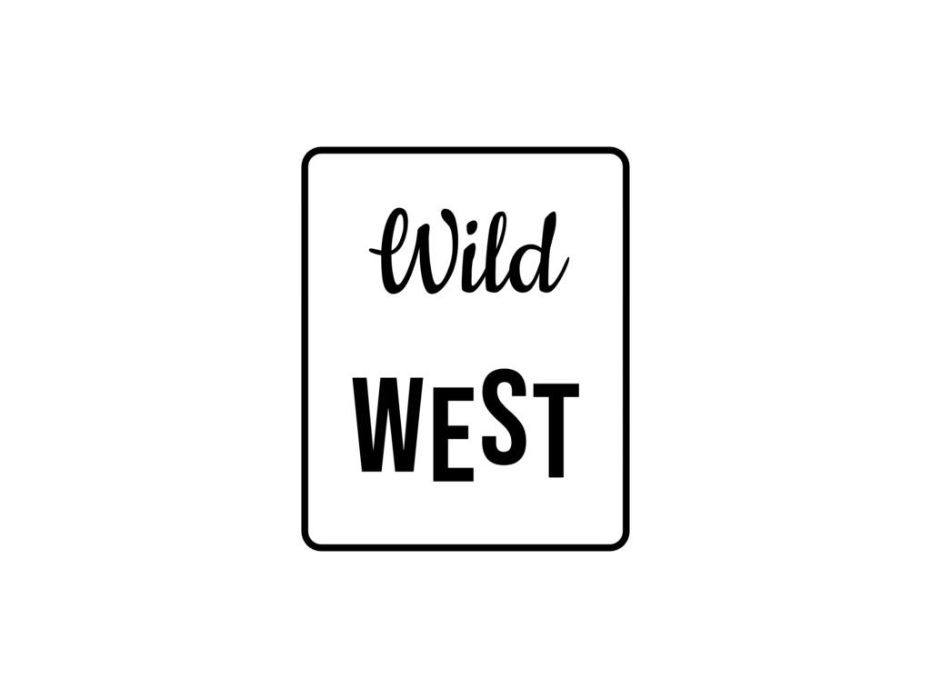 Wild WEST — hand-lettered SVG cut file